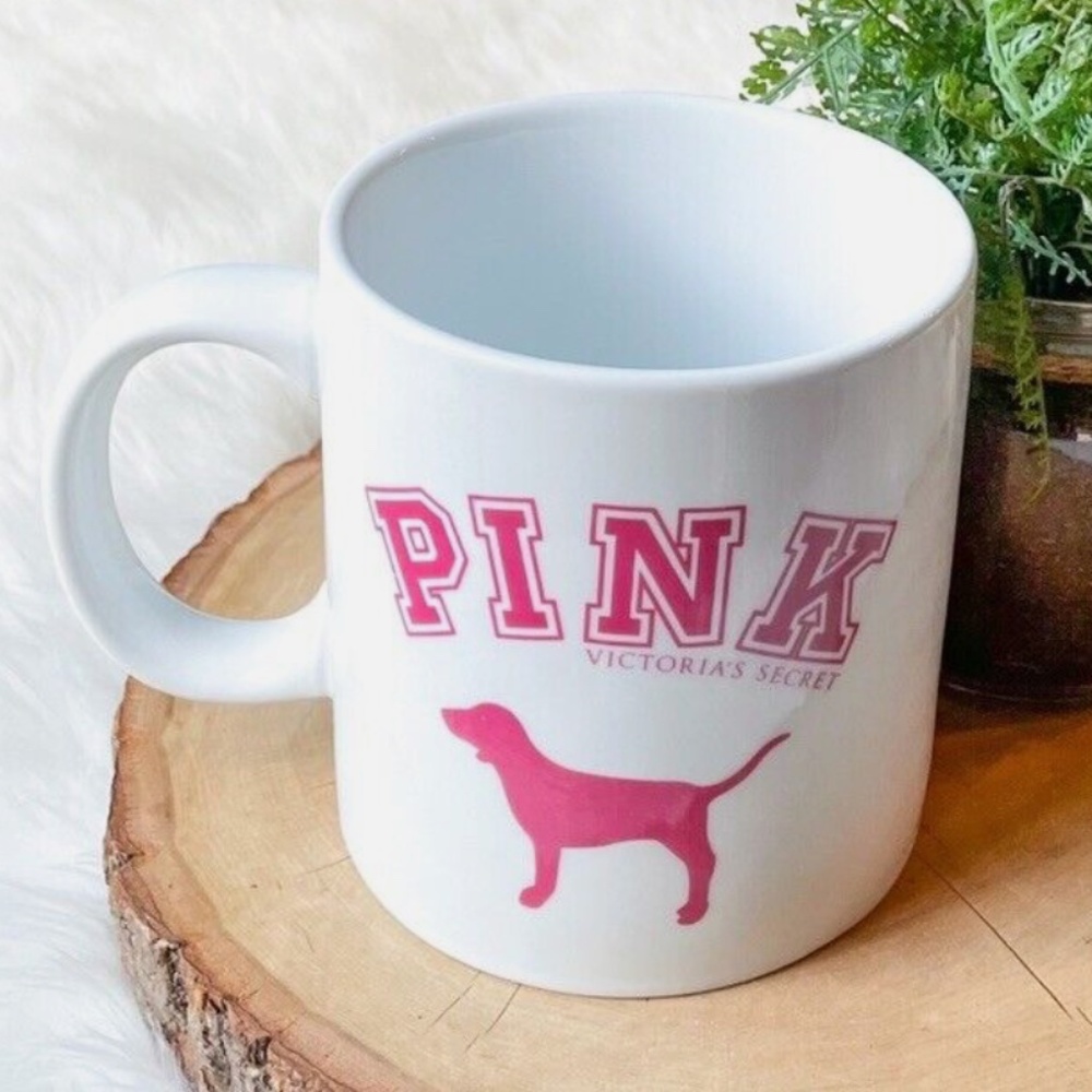 VS PINK Large 20 Ounce Mug Victoria's Secret Dog Logo Coffee Vintage Cup Puppy